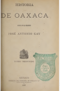 Historia de Oaxaca : tomo segundo