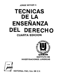 Image of Técnicas de la enseñanza del derecho