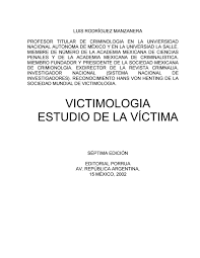 Image of Victimología : Estudio de la victima